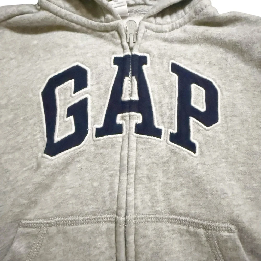 GAP Kids Full‎ Zip Logo Hooded Sweatshirt size 5